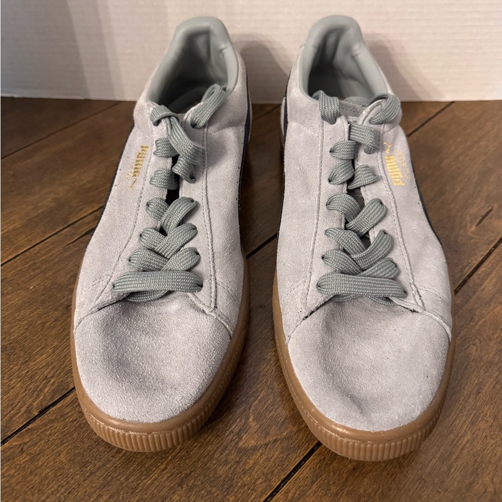 Puma Mens Suede Classic LTH  Limestone Peacot Gum Bottom